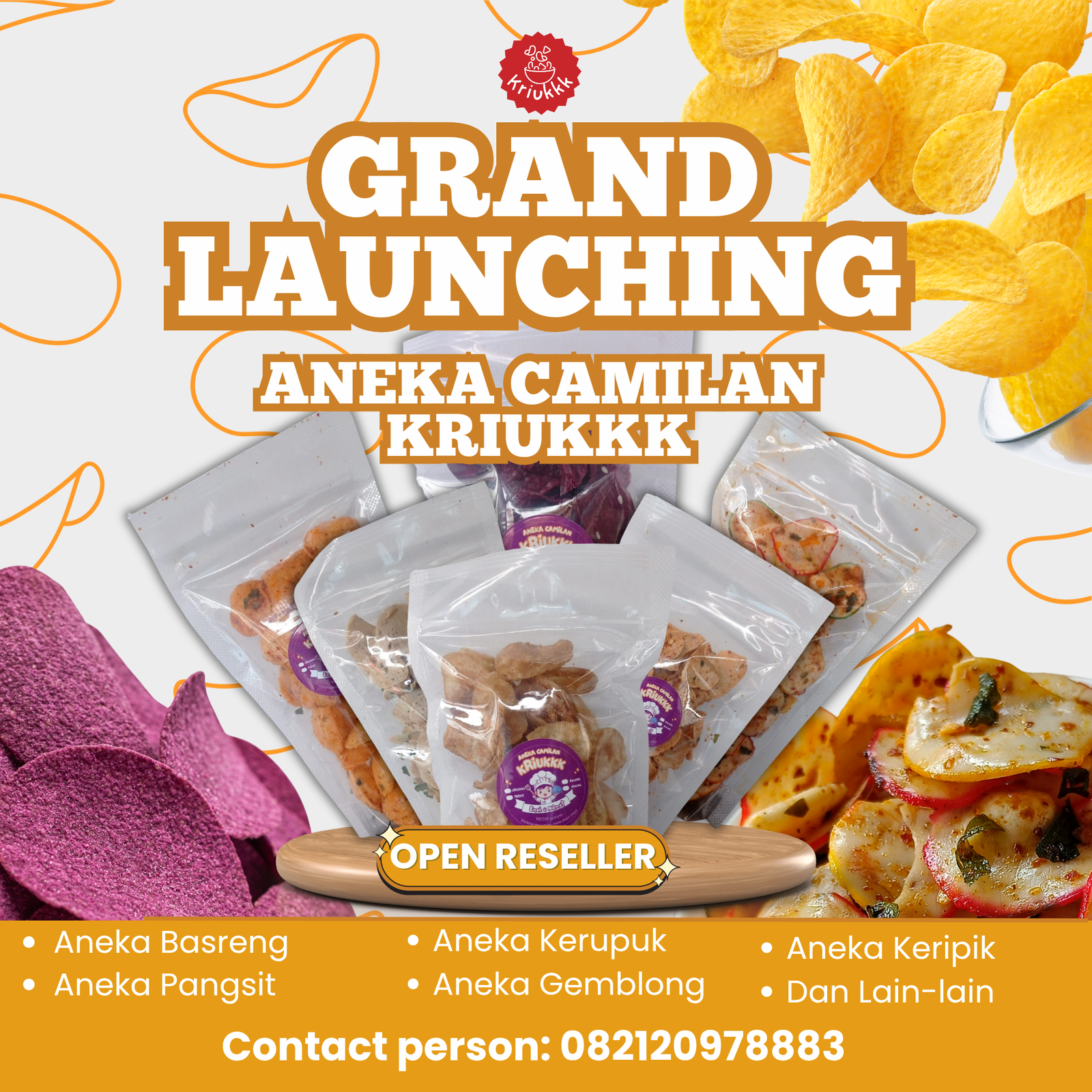 MCDN resmi meluncurkan produk snack terbaru: KRIUKKK
