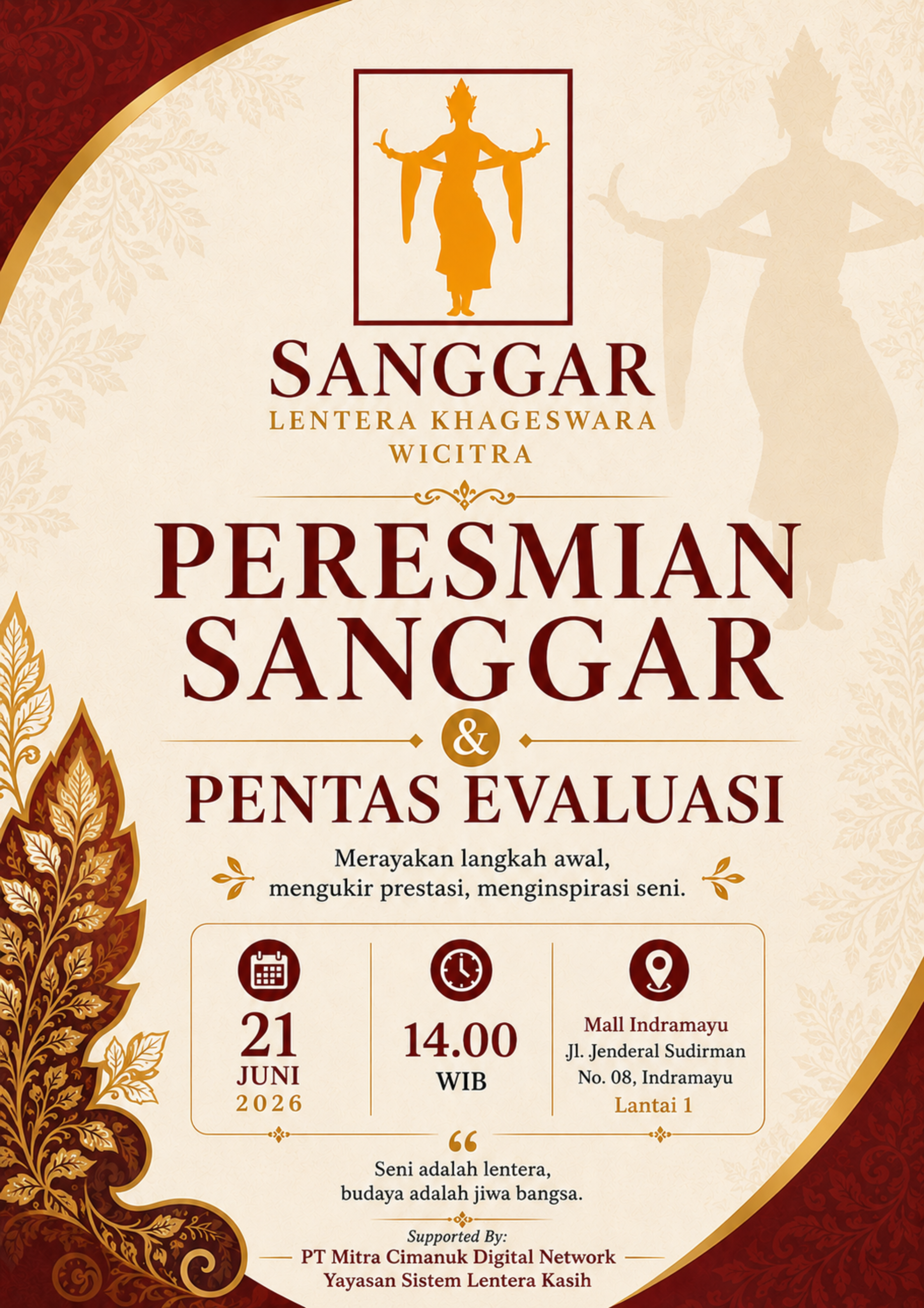 PERESMIAN SANGGAR DAN PENTAS EVALUASI